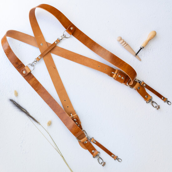 Camera harness - Cognac